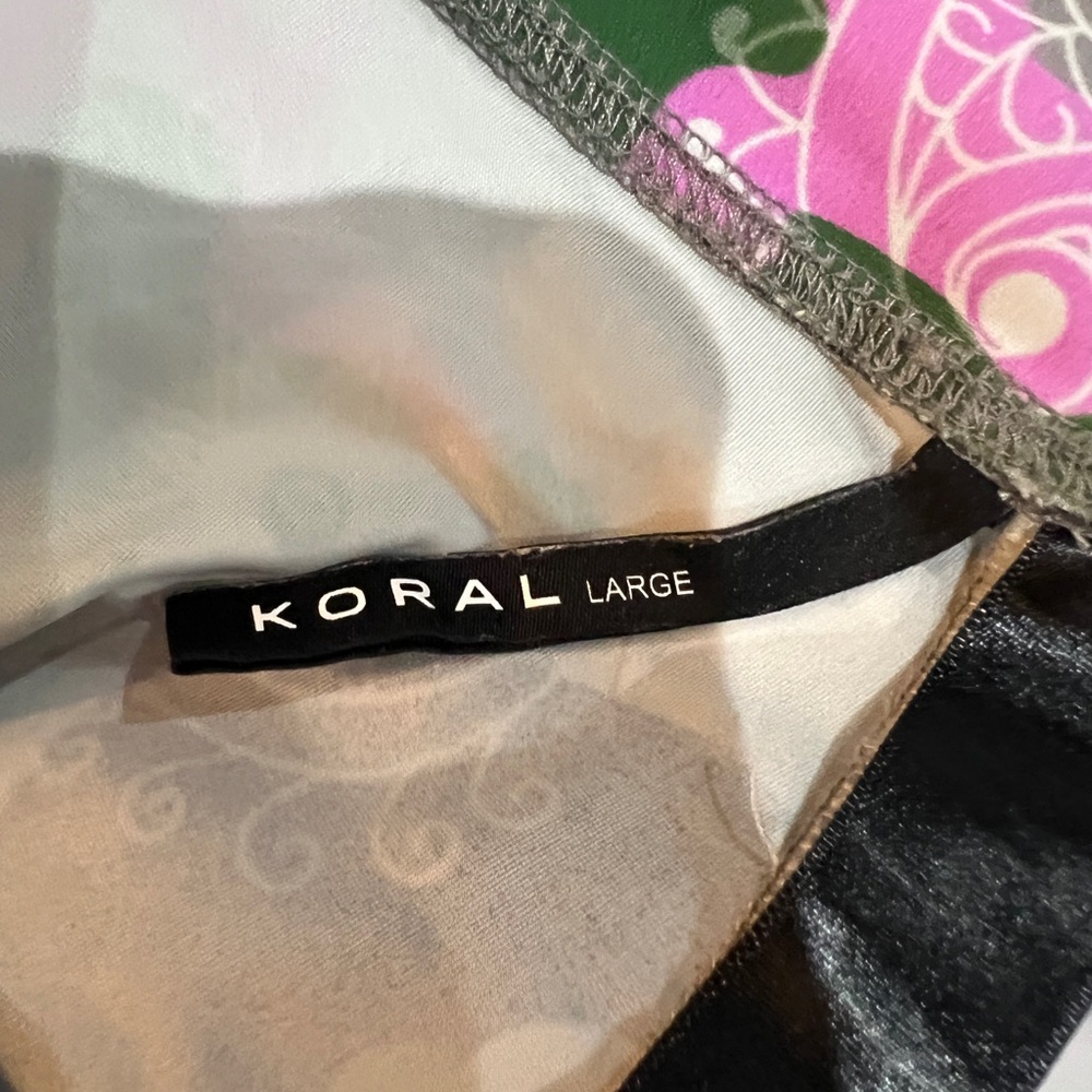 leggings bandana troop Print pink & green Leggings by Koral - Picture 6 of 9